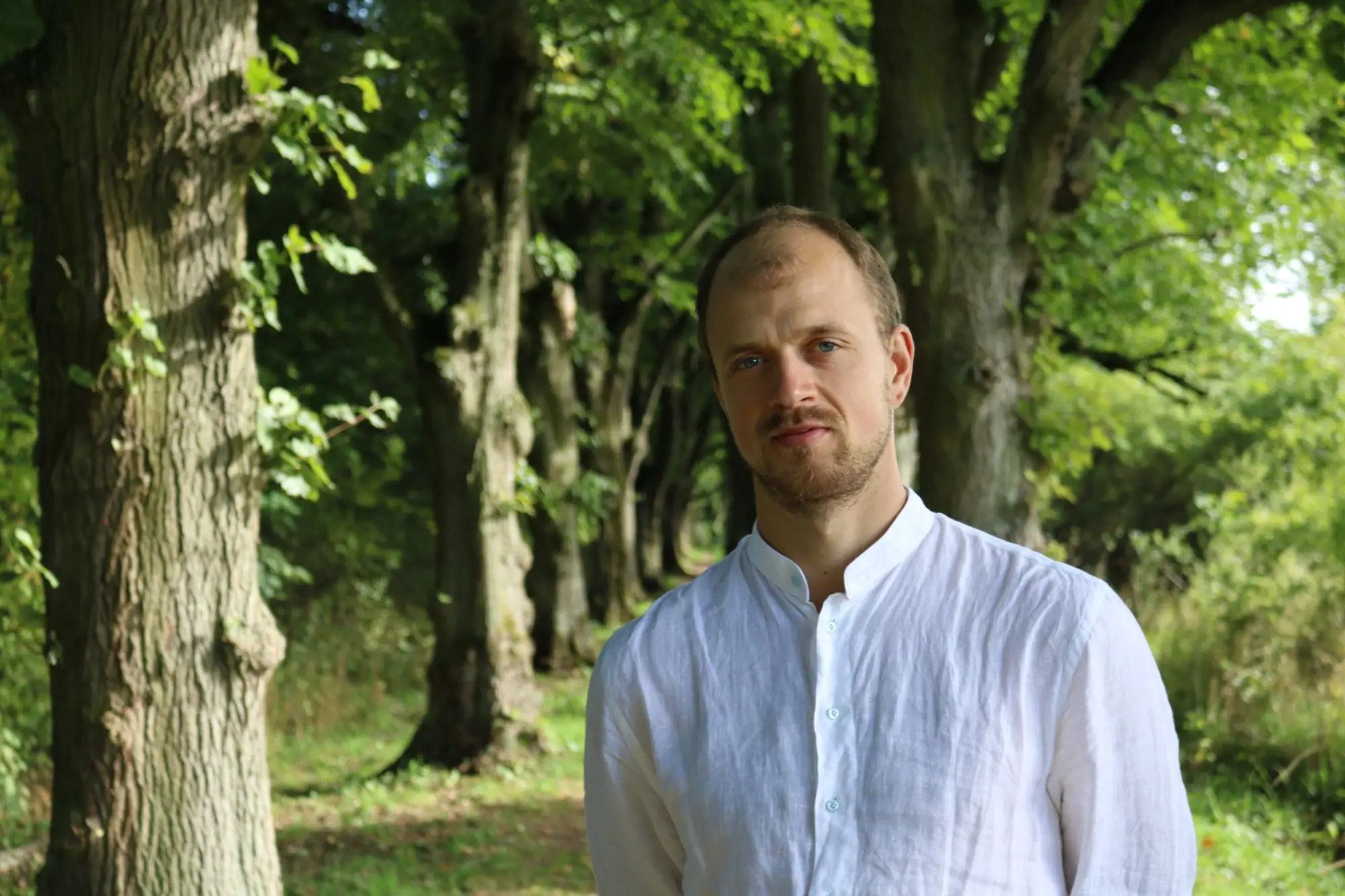 Bc. Petr Kolář in a tree-lined avenue